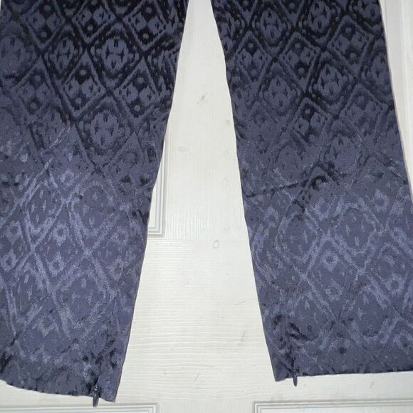 Chico’s Diamond Jacquard Trouser Ankle Pants Wmn’s Sz 1.5 M 10 Black - Picture 3 of 13